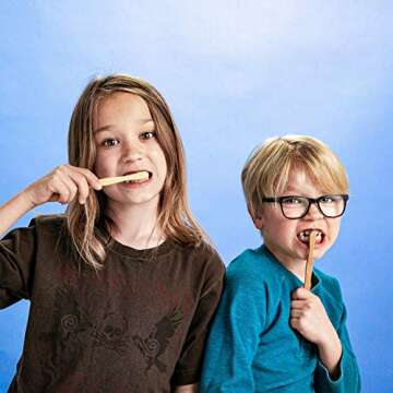 The Humble Co. Bamboo Toothbrushes (5pk) – Toothbrushes for Superior Oral Care, Dental Hygiene, and Gum Care, BPA Free (Kids Ultra Soft Bristles)