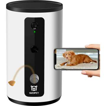 WOPET Smart Dog Cam: HD WiFi Camera & Treat Dispenser