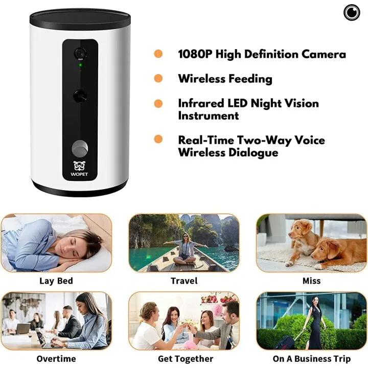 WOPET Smart Pet Camera with Treat Dispenser