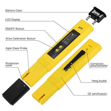 Pocket-Sized PH Meter - Accurate Digital Tester for Water