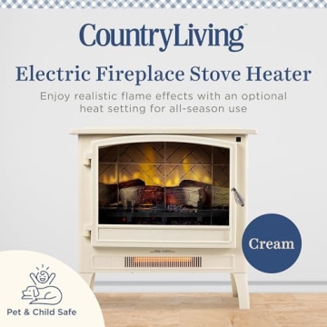 Cozy Country Living Electric Fireplace with Remote Control