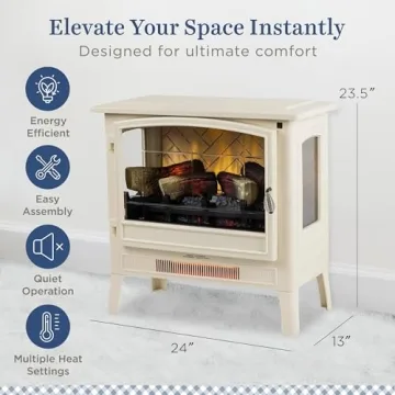 Cozy Country Living Electric Fireplace with Remote Control