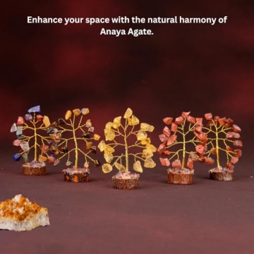 Handcrafted 12 Mini Crystal Tree Gift Set for Positive Energy