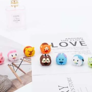 Axanbox 3D Cartoon Animal Cute Cable Protector Charger Cord Protector Charger Protector Charger Cord Saver for iPhone Charger for iPad (11PCS)