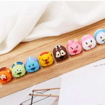 Axanbox 3D Cartoon Animal Cute Cable Protector Charger Cord Protector Charger Protector Charger Cord Saver for iPhone Charger for iPad (11PCS)