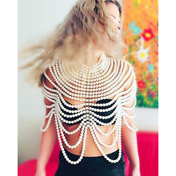 Eco-Friendly Pearl Body Chain Bra Sustainable Fashion Jewelry