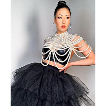 Eco-Friendly Pearl Body Chain Bra Sustainable Fashion Jewelry