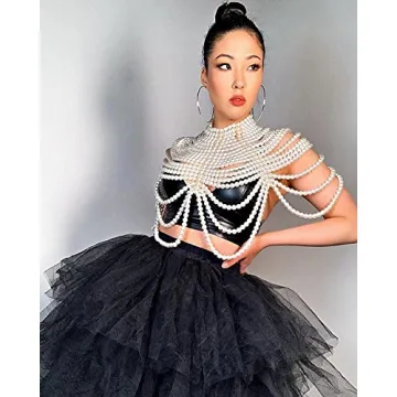 Eco-Friendly Pearl Body Chain Bra Sustainable Fashion Jewelry