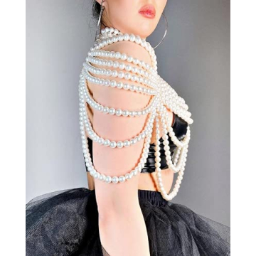 Eco-Friendly Pearl Body Chain Bra Sustainable Fashion Jewelry