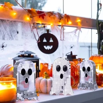 GlikCeil 3 Pcs Disco Ghost Decor for Halloween Fun