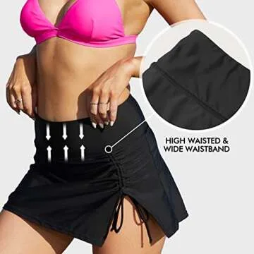 ALove High Waisted Swim Skirt Women Comfortable Swimwear