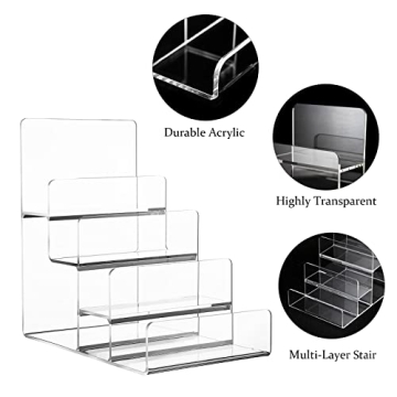 Cabilock 6-Tier Clear Display Stand for Wallets and More