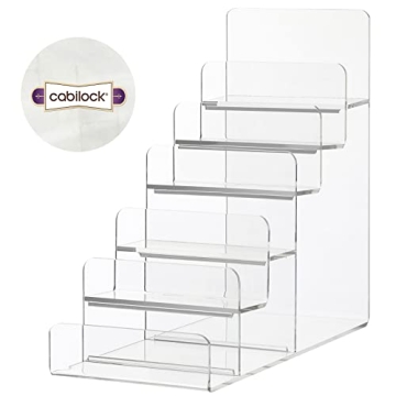 Cabilock 6-Tier Clear Display Stand for Wallets and More