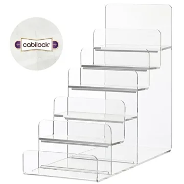 Cabilock 6-Tier Clear Display Stand for Wallets and More