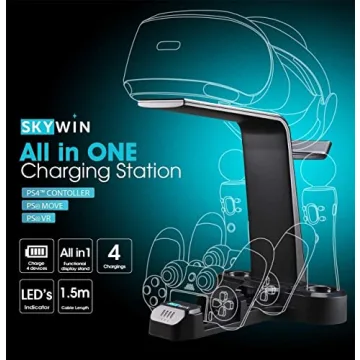 Skywin VR Charging Stand for PS4 Controllers and Display