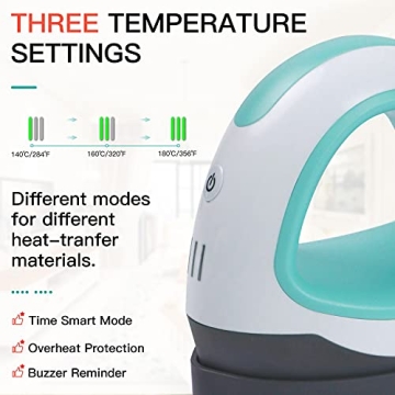 HTVRONT Mini Heat Press for Crafting and Personalizing