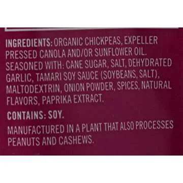 Saffron Road Korean BBQ Crunchy Chickpea Snack, 6oz - Gluten Free, Non-GMO, Halal, Kosher, Vegan