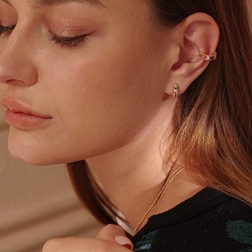 Stunning MEVECCO Gold Huggie Hoop Earrings for Women