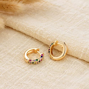 Stunning MEVECCO Gold Huggie Hoop Earrings for Women