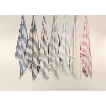 Black & White Turkish Beach Towels - Set of 4 Eco-Friendly