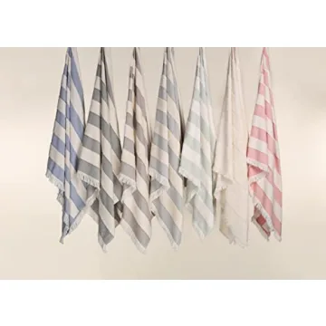 Black & White Turkish Beach Towels - Set of 4 Eco-Friendly