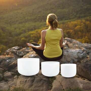 RYAN DVAN Crystal Singing Bowl Set for Chakra Healing