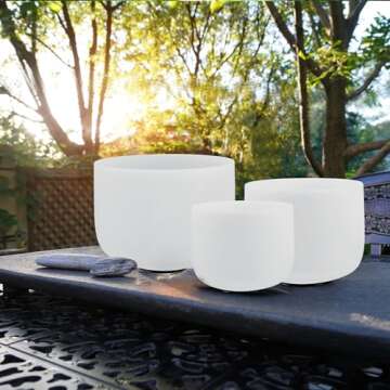 RYAN DVAN Crystal Singing Bowl Set for Chakra Healing