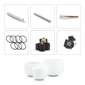 RYAN DVAN Crystal Singing Bowl Set for Chakra Healing