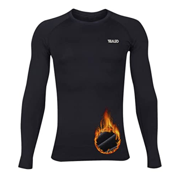Warm TELALEO Long Sleeve Compression Shirt for Kids