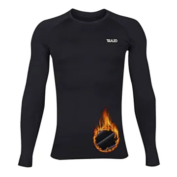 Warm TELALEO Long Sleeve Compression Shirt for Kids