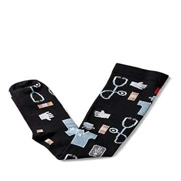 4 Pairs Compression Socks for Nurses Women Medical Compression Sock for Pregnancy, Running, Travel (Black, L-XL,15-20 mmHg)