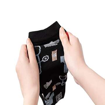 4 Pairs Compression Socks for Nurses Women Medical Compression Sock for Pregnancy, Running, Travel (Black, L-XL,15-20 mmHg)