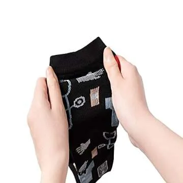 4 Pairs Compression Socks for Nurses Women Medical Compression Sock for Pregnancy, Running, Travel (Black, L-XL,15-20 mmHg)