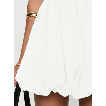 Stylish Tube Top Summer Mini Dress for Women - White