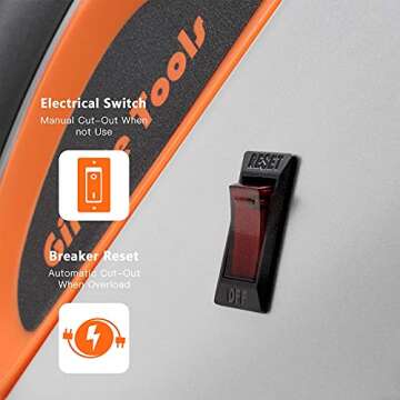 Giraffe Tools DE14 50 ft Retractable Extension Cord Reel