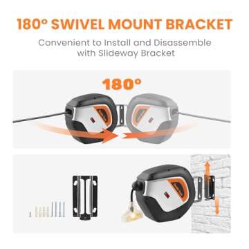 Giraffe Tools DE14 50 ft Retractable Extension Cord Reel