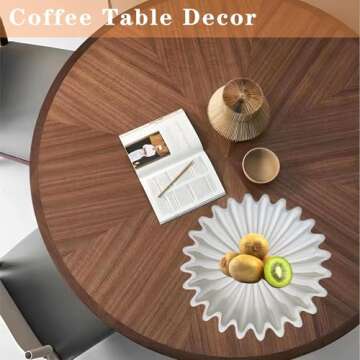 Ardicema Exquisite Ruffle Decorative Bowl - Perfect for fruit bowl,coffe table decor,entry way table home decor,organic modern decor-Ideal decorative bowls for home decor