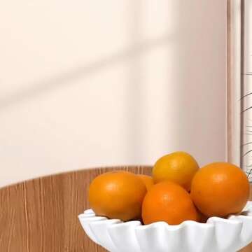 Ardicema Exquisite Ruffle Decorative Bowl - Perfect for fruit bowl,coffe table decor,entry way table home decor,organic modern decor-Ideal decorative bowls for home decor