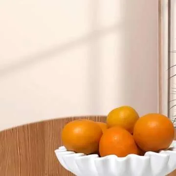 Ardicema Exquisite Ruffle Decorative Bowl - Perfect for fruit bowl,coffe table decor,entry way table home decor,organic modern decor-Ideal decorative bowls for home decor