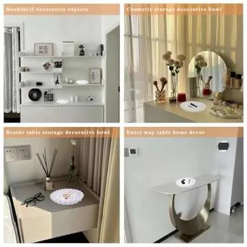 Ardicema Exquisite Ruffle Decorative Bowl - Perfect for fruit bowl,coffe table decor,entry way table home decor,organic modern decor-Ideal decorative bowls for home decor