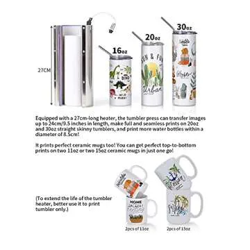 Craft Express Sublimation Tumbler Heat Press Machine