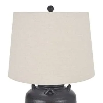 Nourison Black Ceramic 24" Farmhouse Table Lamp