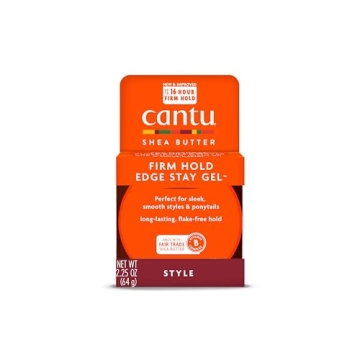 Cantu Extra Hold Edge Stay Gel with Shea Butter - Long-lasting, Flake-free Edge Control