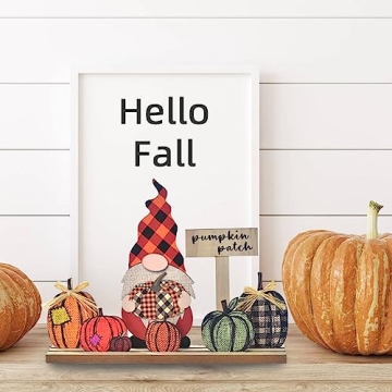 Charming Ovootok Thanksgiving Gnome Wooden Decoration