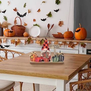 Charming Ovootok Thanksgiving Gnome Wooden Decoration