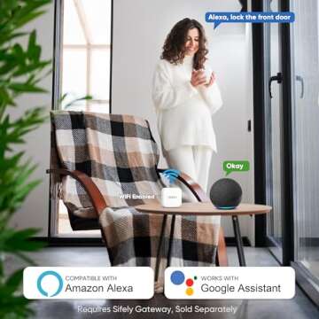 Keyless-Entry Keypad Electronic Door Lock: Digital Smart Lock with Code Passcode, Electric Door Knob/Handle, Perfect for Entry Doors, Bedroom Doors (Silver, App Control, Non-Fingerprint)