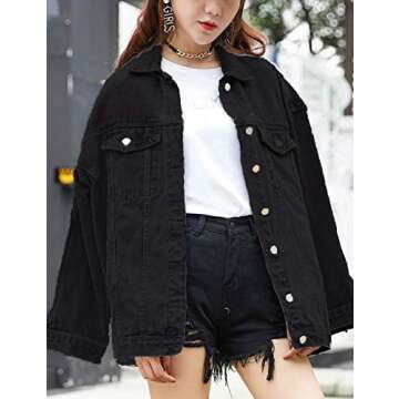 Omoone Women's Oversized Denim Jacket - Stylish Outerwear