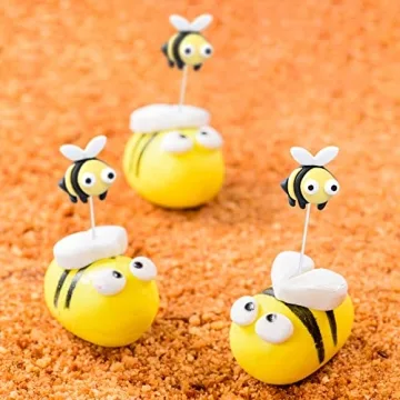 24 Bee Cupcake Toppers for Celebrations and Decor