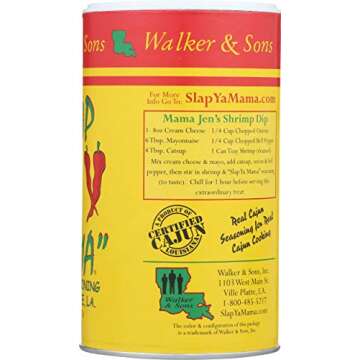 Slap Ya Mama Cajun Seasoning from Louisiana, Original Blend, No MSG and Kosher, 8 Ounce Can, Pack of 3