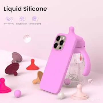 ORNARTO Liquid Silicone Case for iPhone 16 Pro - Stylish & Durable